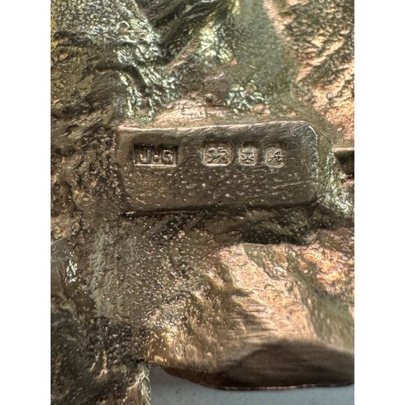 Estate Sterling Silver 925 Four Leaf Clover Brooch Pin, 16.7g, Hallmarked - Picture 5 of 9